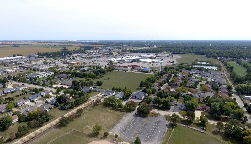 Aerial view of Forsyth, Illinois
